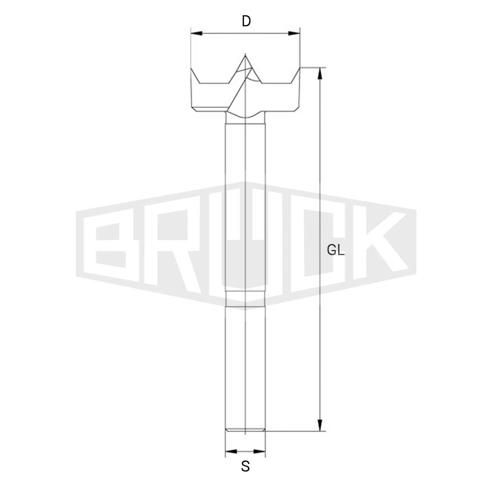 SP-Kunstbohrer D=100mm S=16x50mm GL=160mm R