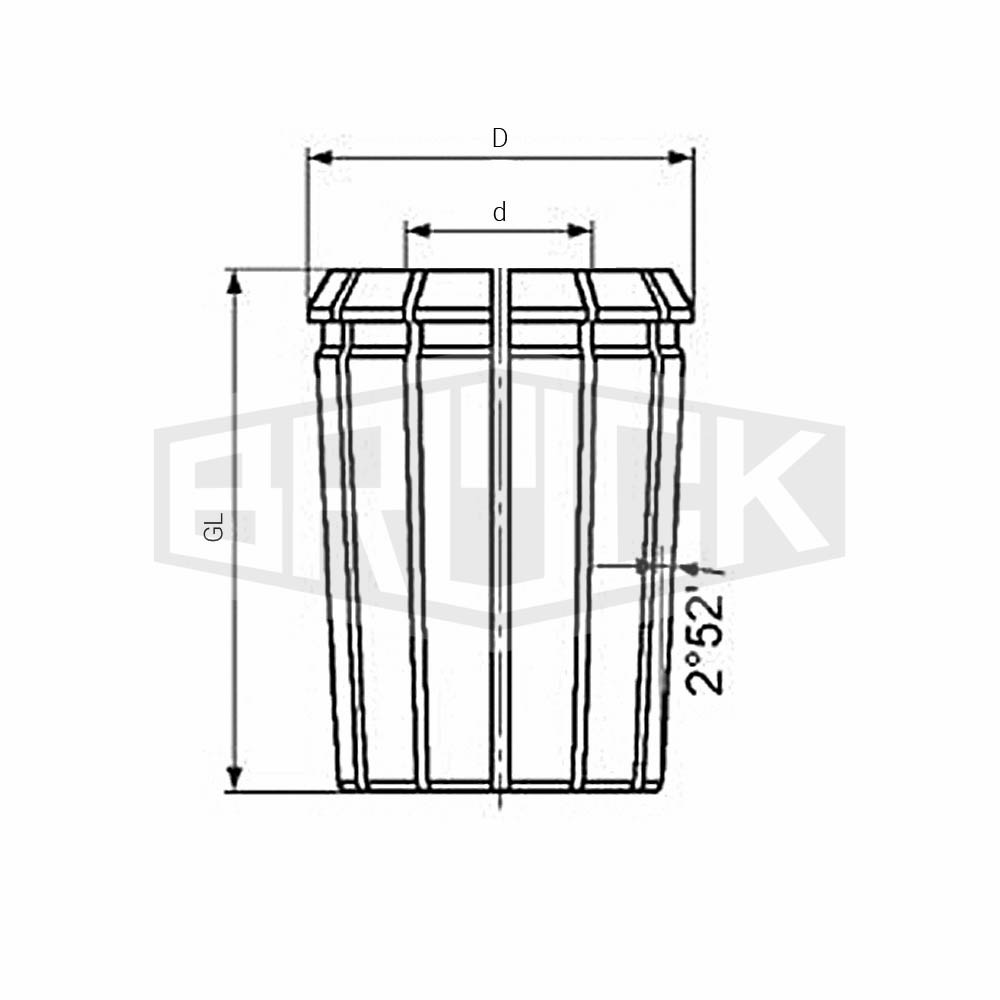 Präzisions-Spannzange 462E/OZ25 d=2mm