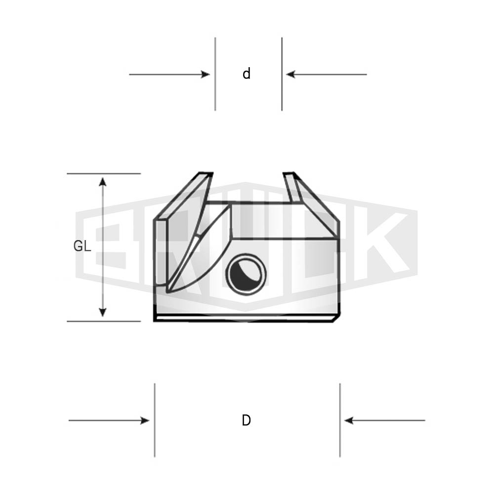 HW-Aufsteck-Vers. d=4mm D=16mm R