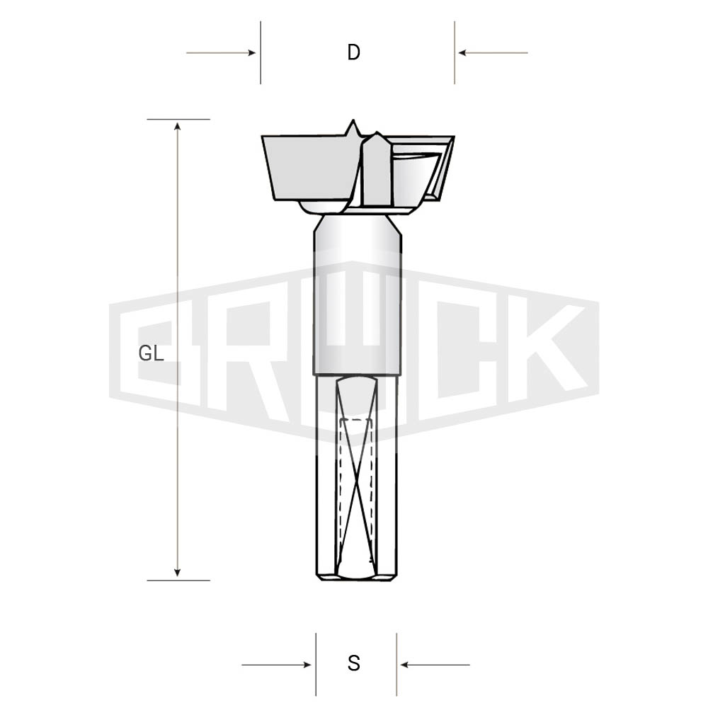 HW-Kunstbohrer D=16mm S=10x40mm GL=77mm R