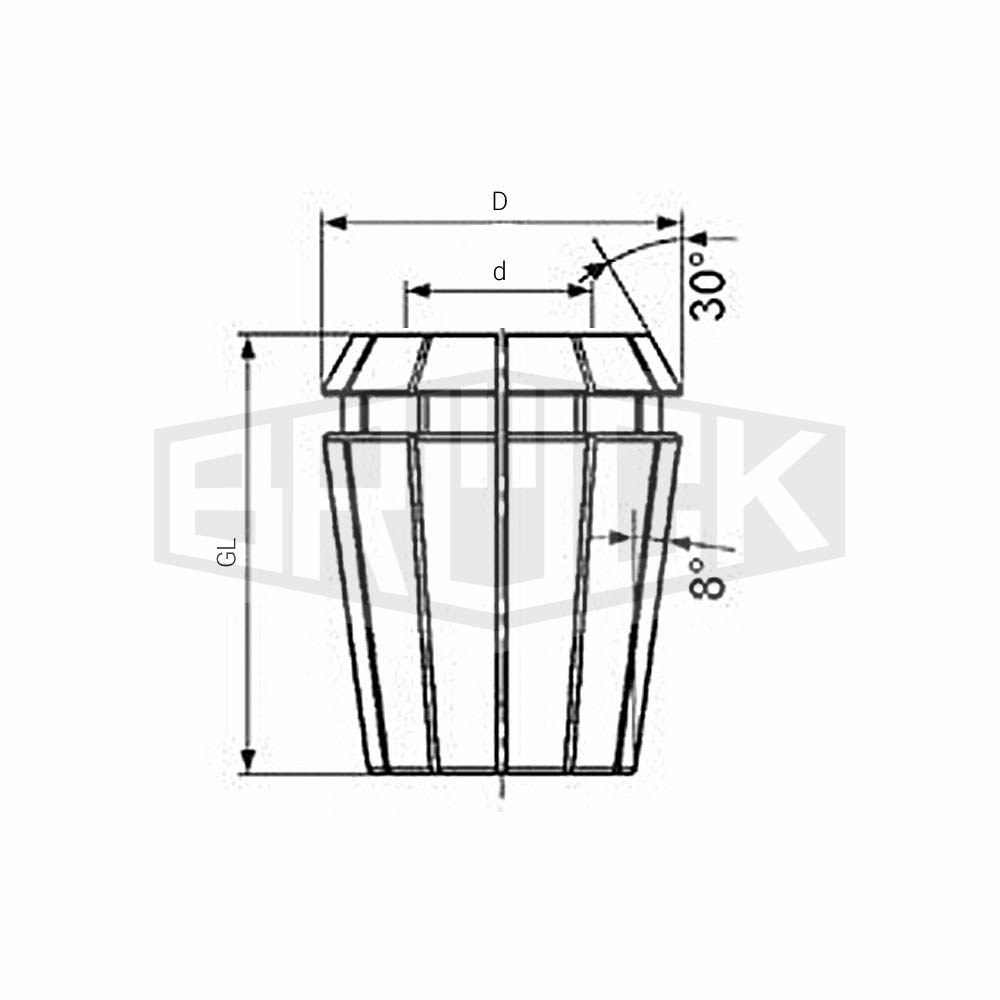 Präzisions-Spannzange 470E/ER32 d=20mm