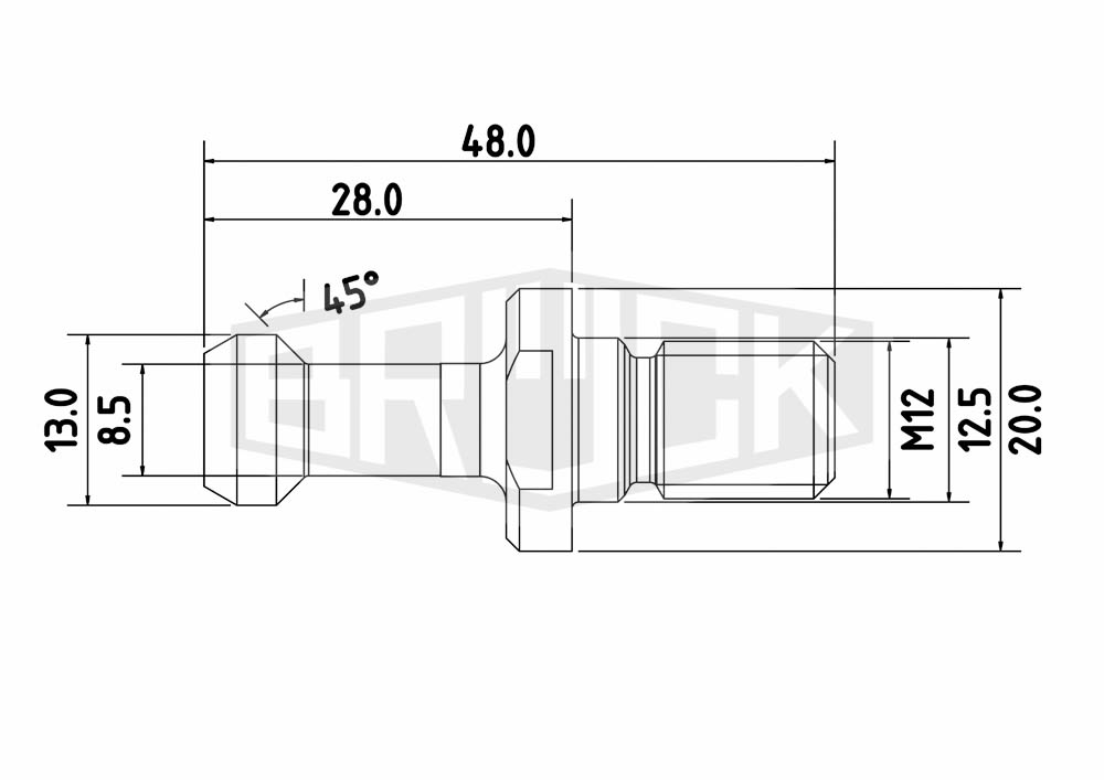 Anzugsbolzen BT35 Typ1