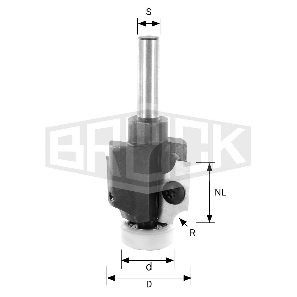 WP-Abrund-/Viertelstabfr. R=4mm D=26mm NL=19,5mm