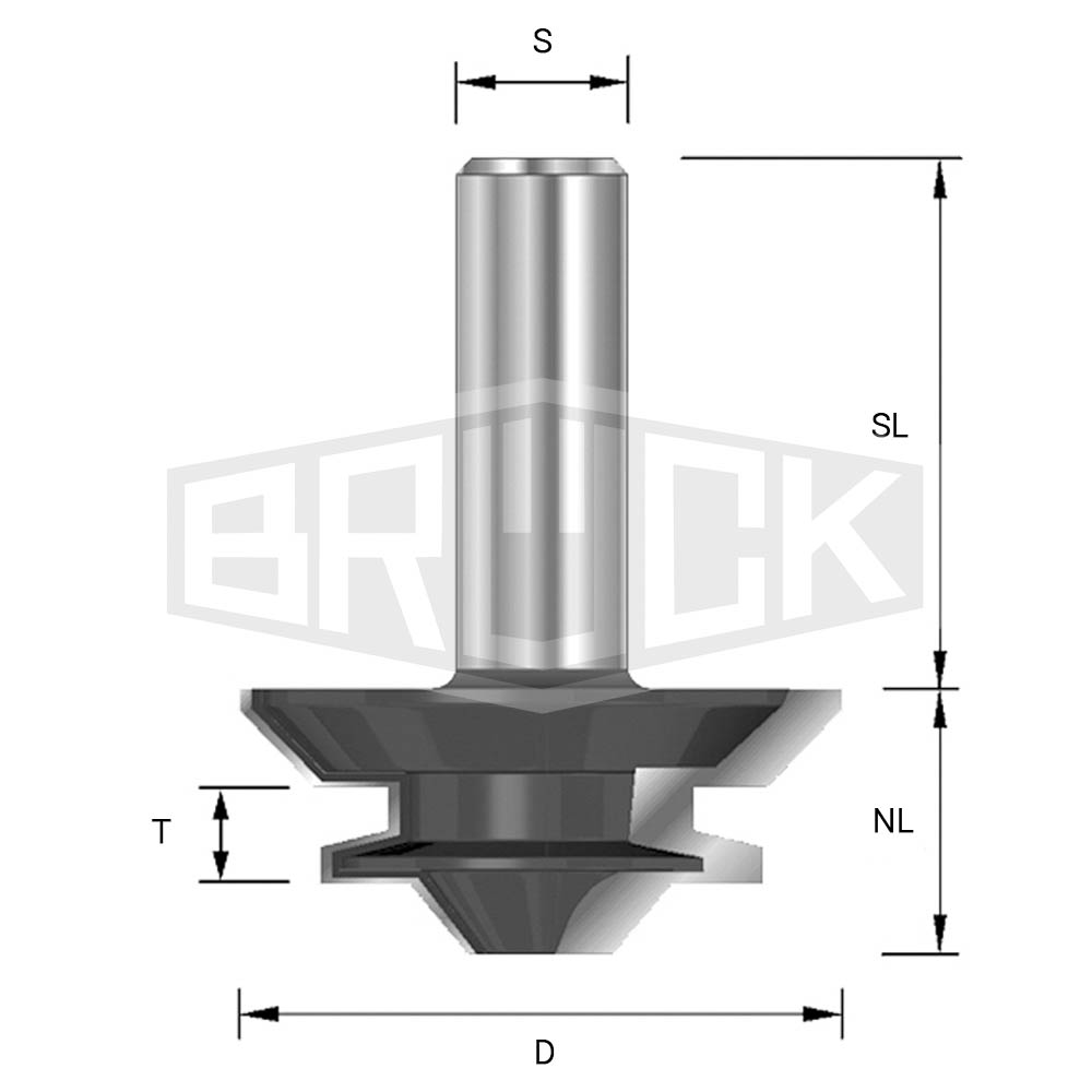 HW-Gehrungsverleimfräser D=38,1mm,NL=12,7mm a=90°