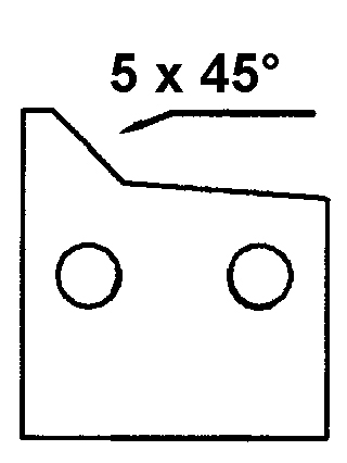 HS-Fasemesser 5 x 45° - links (f. MULTI TOOLS)