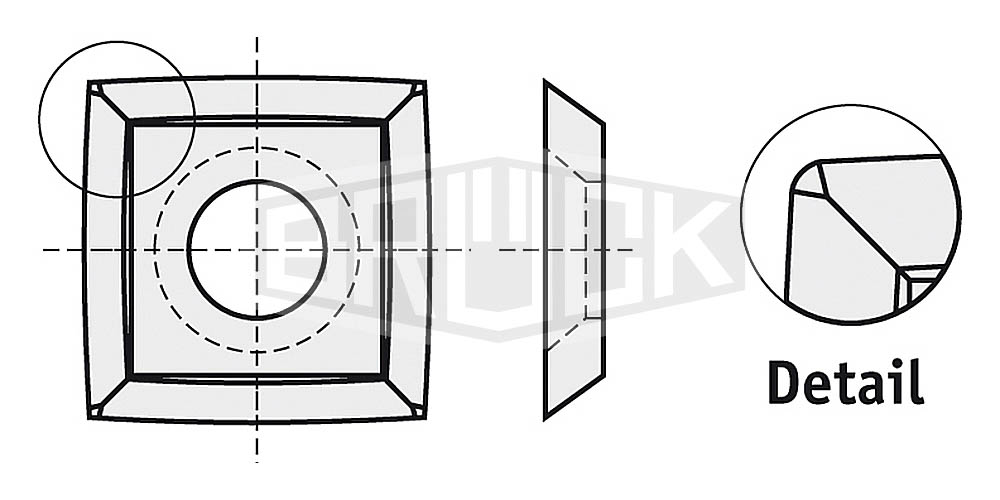 HW-WP 15x15x2,5 mm R=115 B10