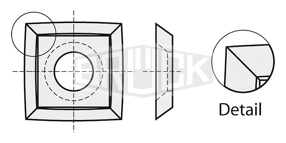 HW-WP 15x15x2,5 mm R=190 mm B10