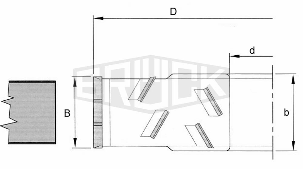 DP-Fügefräser 125 x 43 (40) x 30 mm Z3+3 rechts/links