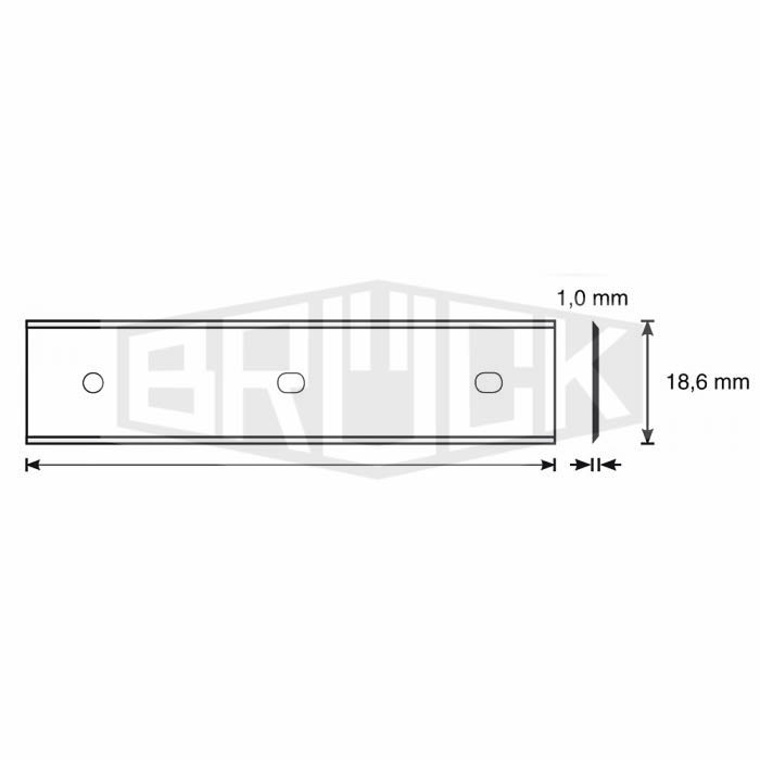 Original BRÜCK Hobelmesser 80 mm - Hartmetall